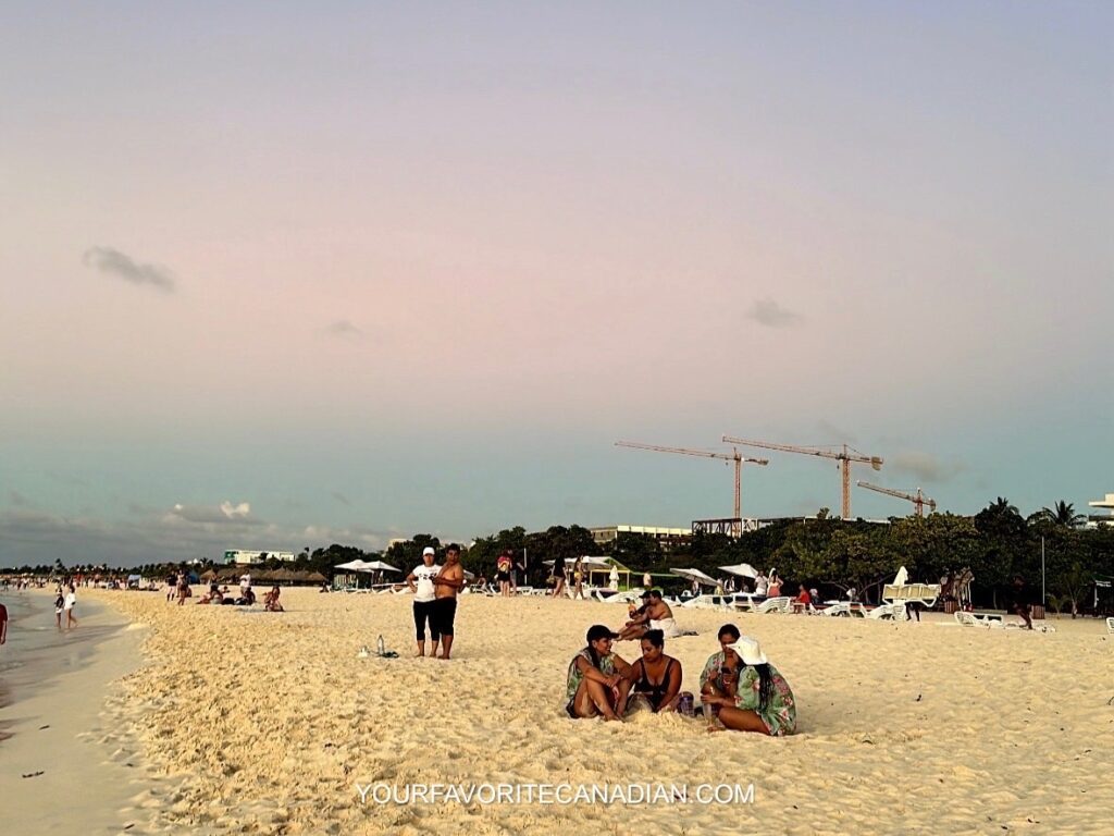Visitors Walk Eagle Beach Aruba Oranjestad